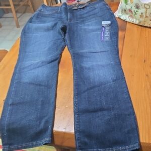 Nwt Lee Reg Fit Straight Leg Sz 14Dark Blue Denim Jeans